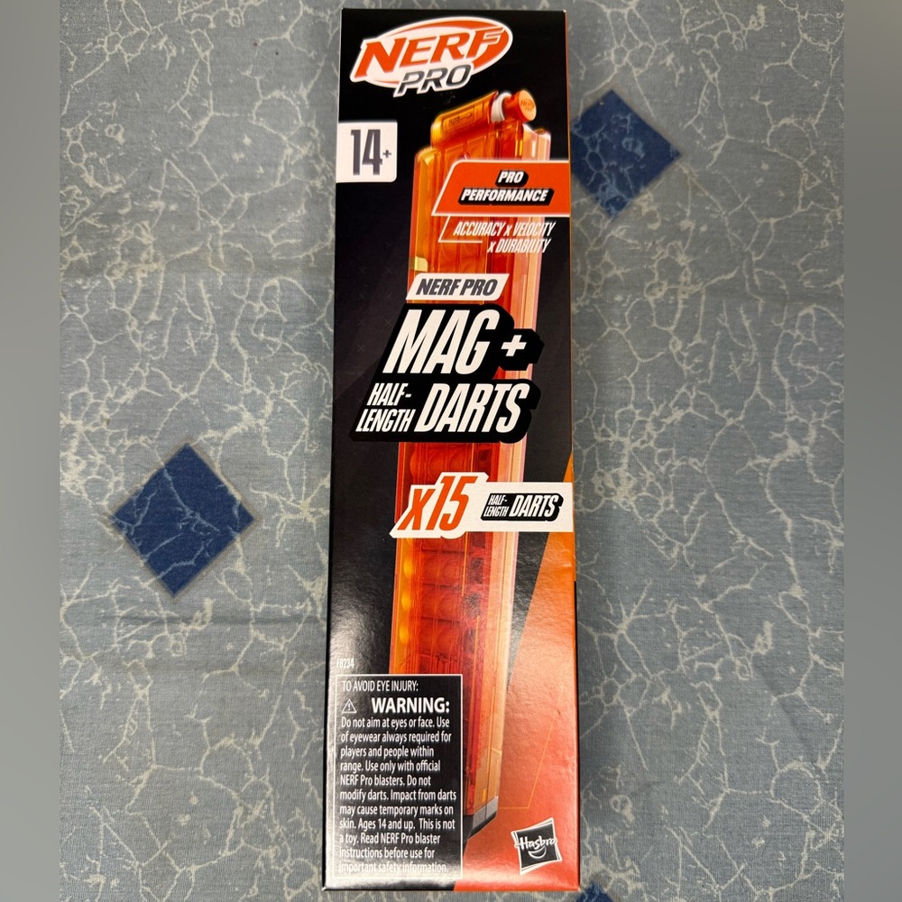 Nerf Pro Mag Plus Half-Length Dart Magazine Refill 15 Darts Hasboro Gifts Toys